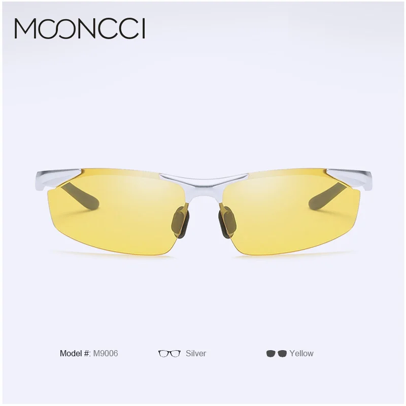 MOONCCI HD очки ночного видения облегченный алюминий желтые солнцезащитные очки мужские Поляризованные различимые ночью очки для вождения Oculos Gafas