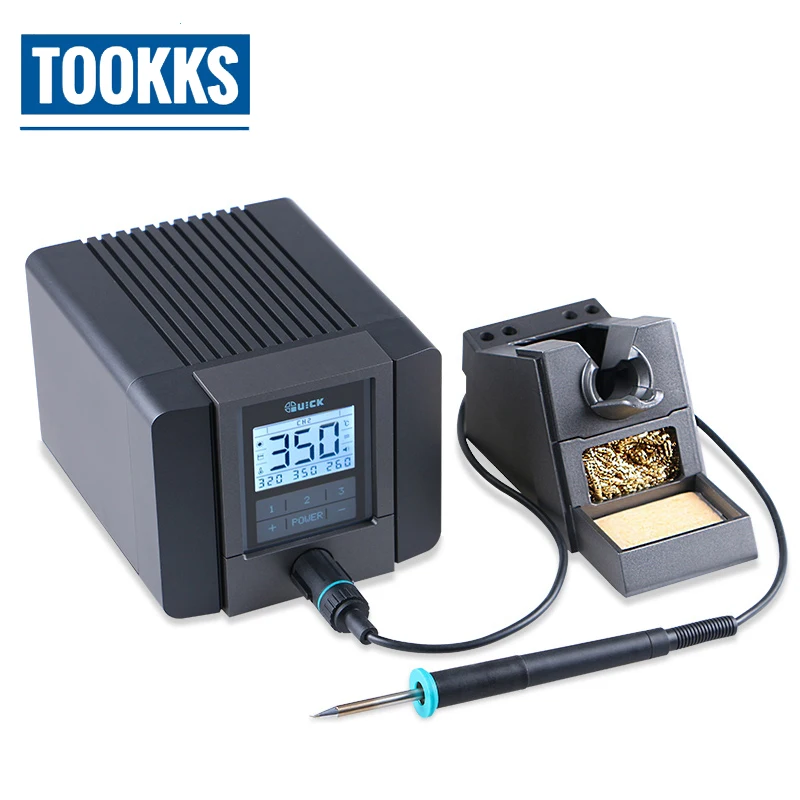 

QUICK TS1200A Intelligent Soldering Station Iron Lead-free Electric Iron 120W anti-static Fast Heating Welding Iron