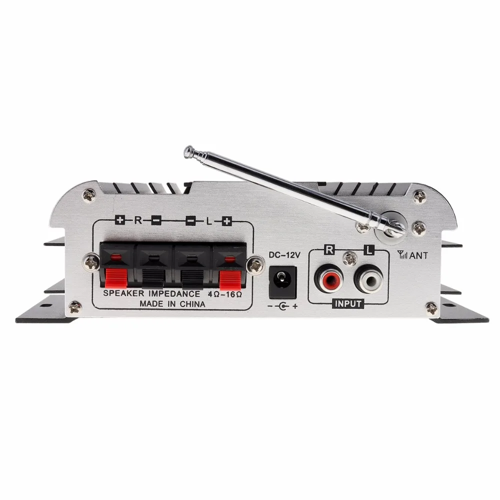 HY 600 DC 12V 2CH Hi Fi автомобильный аудио усилитель мощности fm радио USD MP3 стерео цифровой