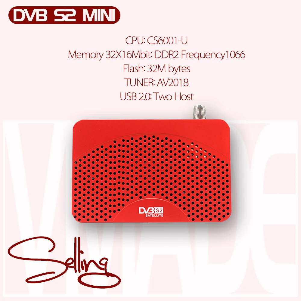 Vmade новейший мини DVB S2 HD цифровой спутниковый ТВ ресивер Поддержка PVR IP tv CCCAM MPEG-2/4 HD 1080p H.264 DVB S2 HD телеприставка