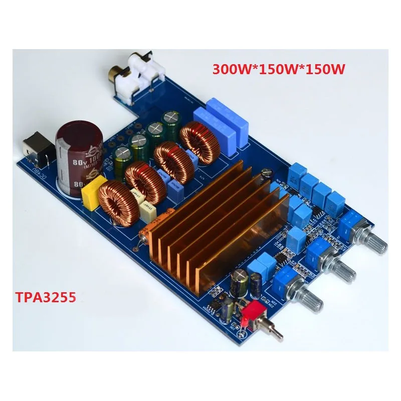 TPA3255 высокой мощности класса D fever HIFI Цифровой 2 1 Плата усилителя 300 Вт 150