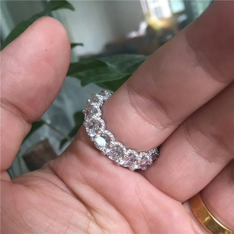 Кольцо женское из серебра 925 пробы с фианитом 3ct AAAAA | Украшения и аксессуары