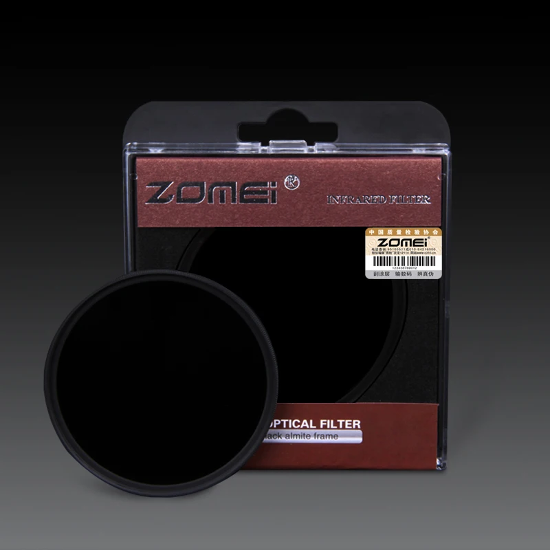 Купи Zomei оригинальный 82 мм IR фильтр 680NM 720NM 760NM 850NM 950NM X-Ray стеклянный инфракрасный фильтр для Canon Nikon Sony Pentax Hoya объектив за 1,770 рублей в магазине AliExpress