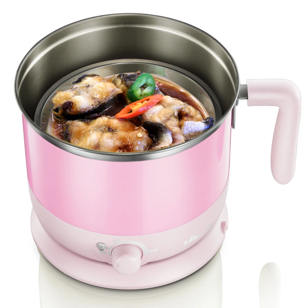 

220V Household Electric Multi Cooker Automatic 1.2L Multifunctional Electric Hot Pot Cooker With Steamer Portable Heating Pot