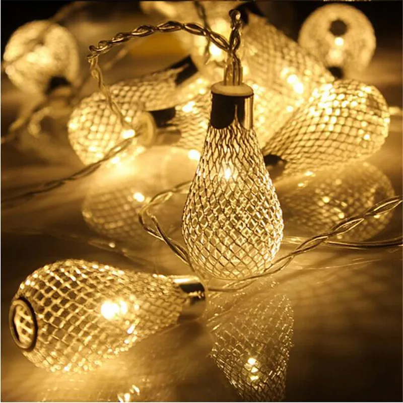 Светодиодный светильник 10 светодиодный железный с каплями воды|string lights|fairy stringled