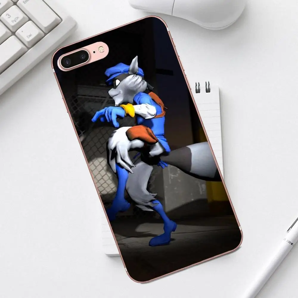 Cool Sly Cooper (синий) для Galaxy Alpha Core Prime Note 4 5 8 S3 S4 S5 S6 S7 S8 S9 mini edge Plus Мягкий защитный чехол