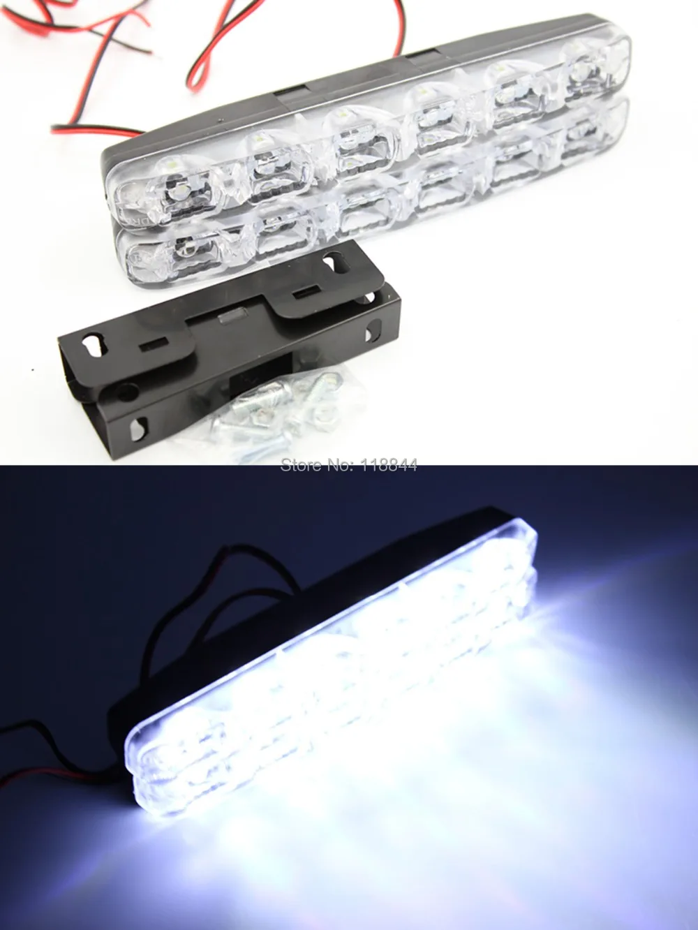 2 шт. водонепроницаемые светодиодсветодиодный лампы для противотуманных фар 6