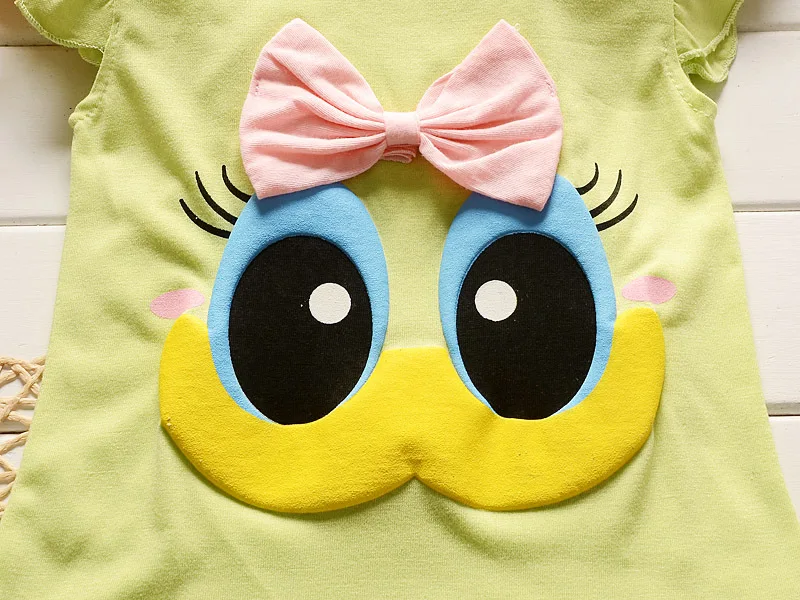 

Summer new baby girl cotton short-sleeved and shorts two-piece children's cartoon clothing 1-4 years old children's wear