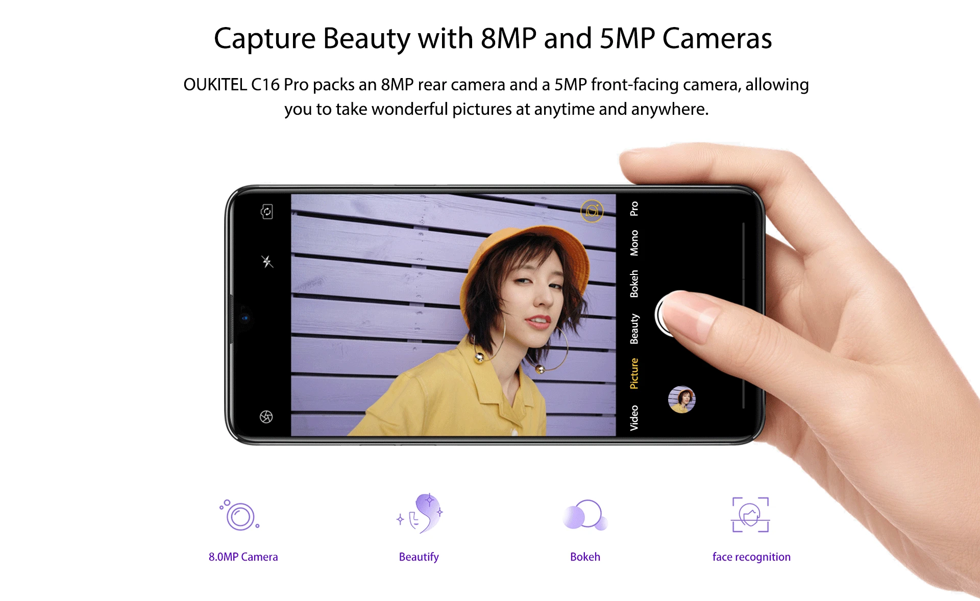 OUKITEL C16 Pro 5,71 ''Android 9,0 19:9 MT6761P 3 ГБ 32 ГБ смартфон отпечаток пальца Лицо ID капля экран 5 В/1A 4G мобильный телефон
