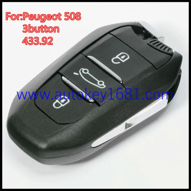 OEM Car Key For PEUGEOT 208 308 508 3008 5008 ETC SMART Keyless Entry 3 BUTTON REMOTE KEY With Electornic ID 46 and Uncut Blade |