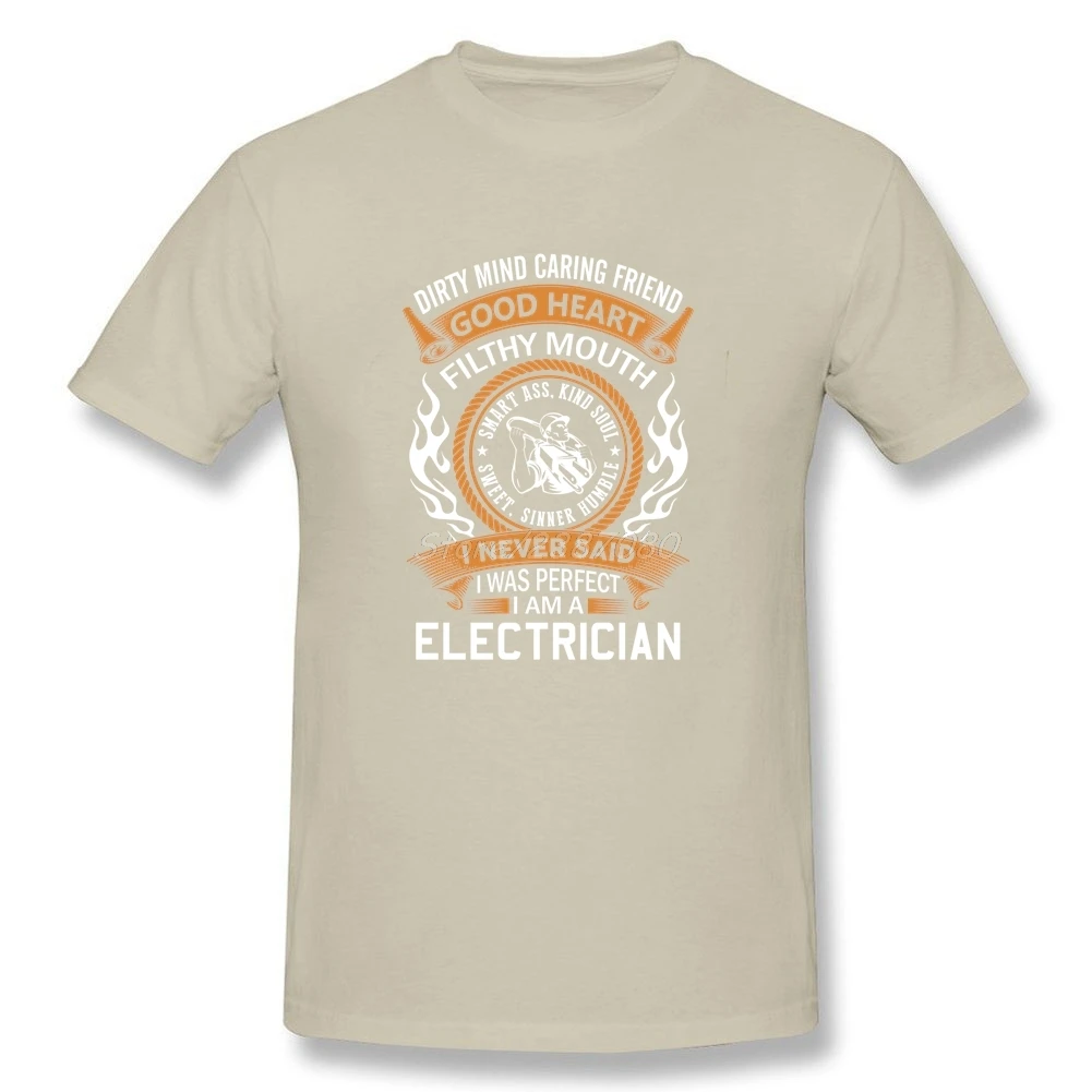 Футболка I Am An Electrician одежда на заказ с коротким рукавом топ хлопковые мужские