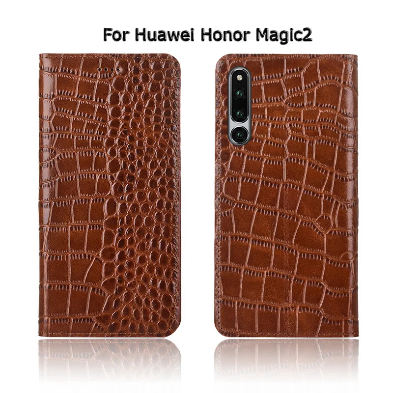 Чехол с текстурой крокодила для телефона Huawei Honor Magic Magic2 Play из натуральной