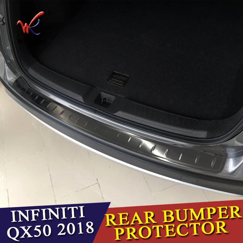 WENKAI для Infiniti QX50 2018 2019 автомобильные задние защитные накладки из нержавеющей стали на задний бампер багажника и пороги.