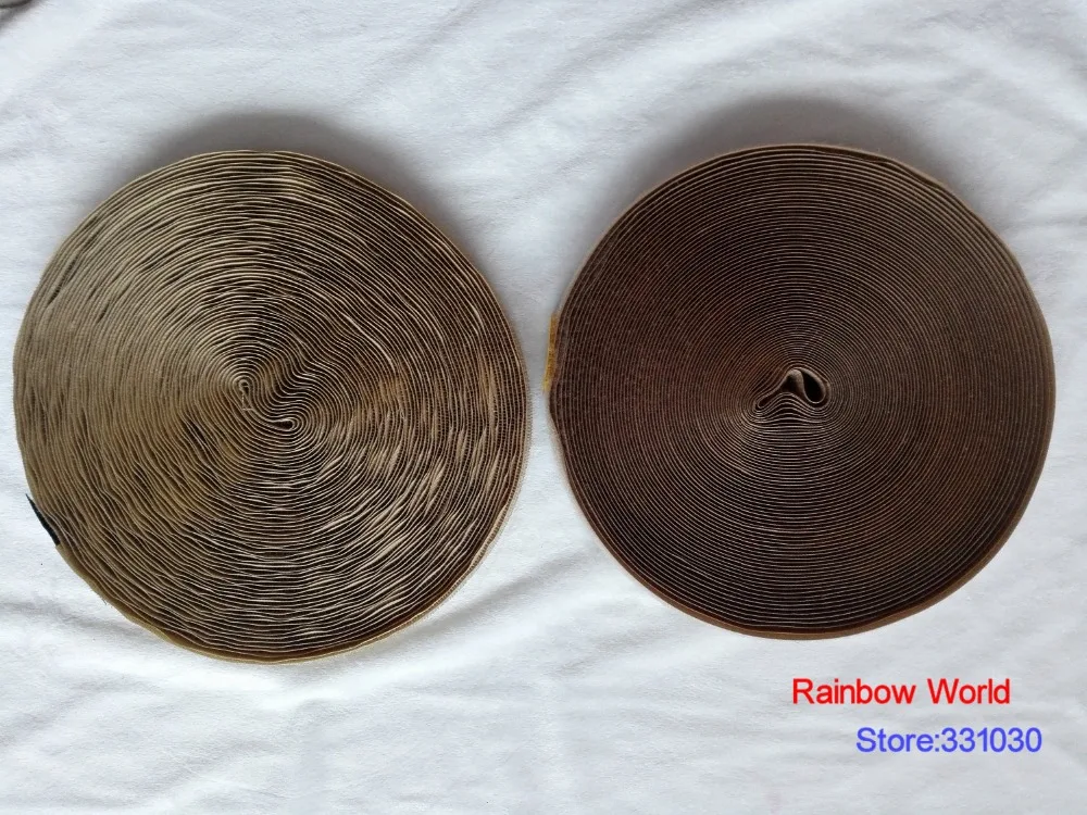 5 # светло-коричневая застежка волшебная лента с крючком-петлей тканевые сумки