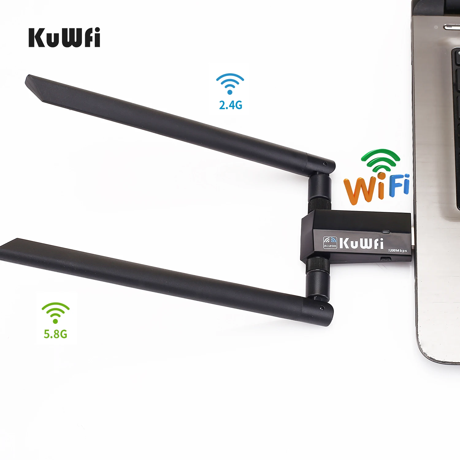Мини USB3.0 Wi Fi адаптер 1200 Мбит/с 5dBi Антенна ПК USB приемник Dual Band Высокое Скорость