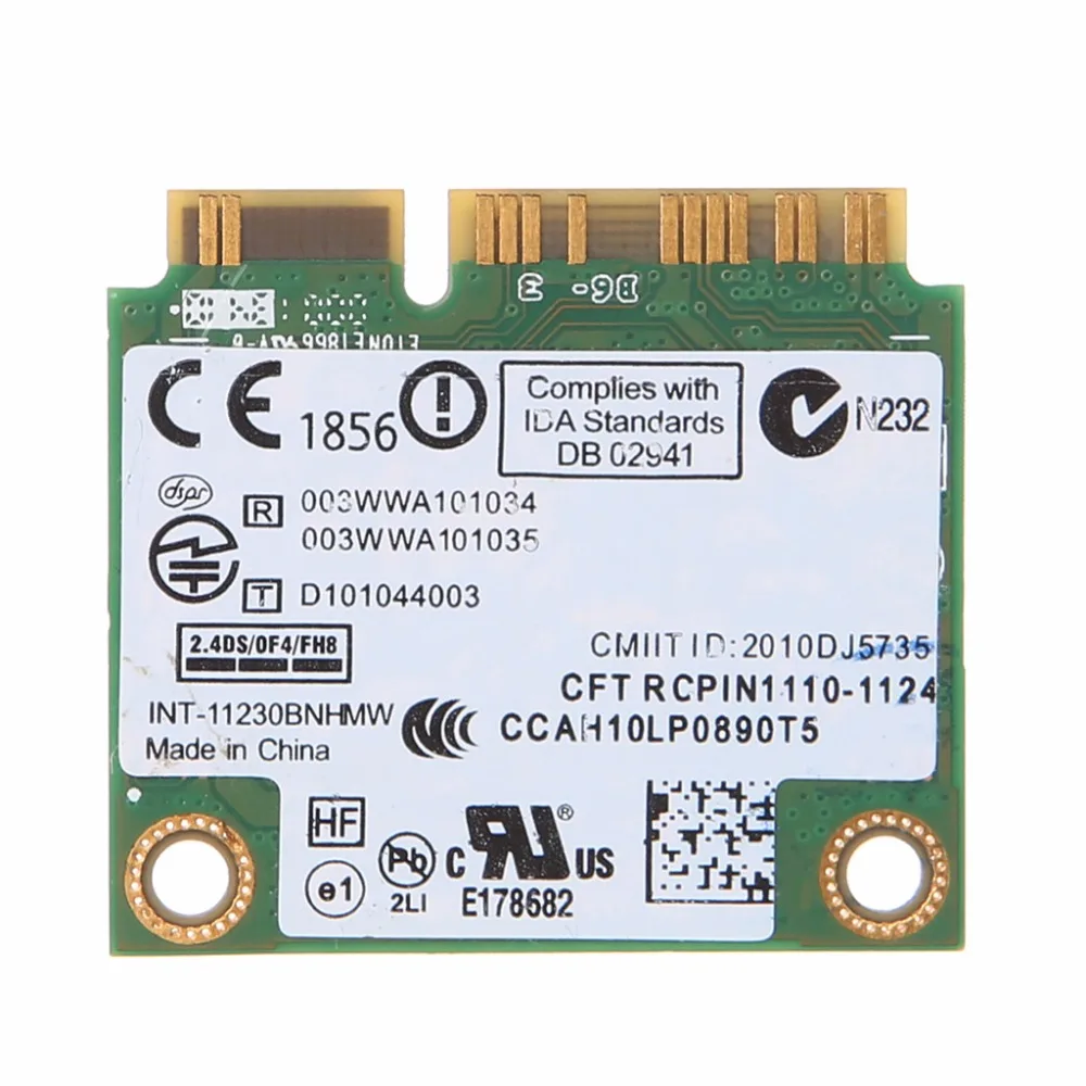 Для Intel Wireless N 1030 11230BNHMW 300M WiFi беспроводная карта Bluetooth Mini PCI E Combo для HP Compaq C26|Сетевые