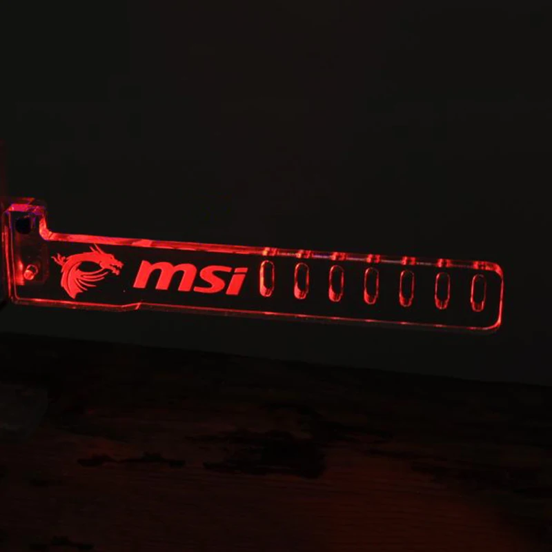 Новейший светодиодный светящийся PCI красный для MSI компьютерная офисная Основная