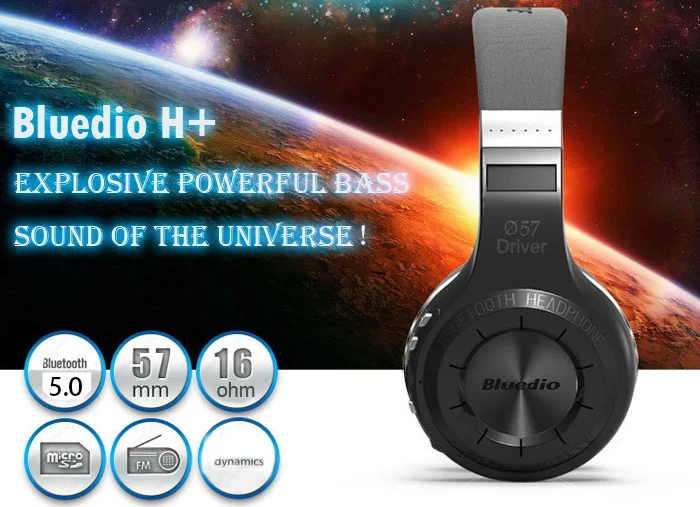 Bluedio H+ shooting Brake BT5.0 bluetooth наушники стерео bluetooth гарнитура Mp3 плеер наушники с микрофоном sd карта FM
