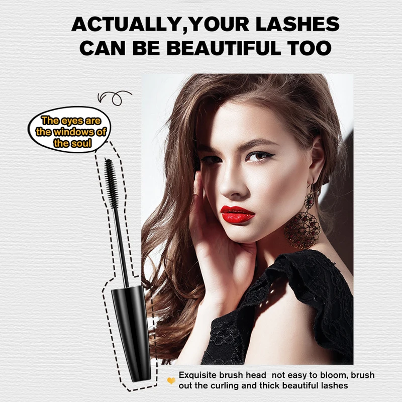 ROREC объемная оригинальная тушь для ресниц Углеродные черные ресницы расширение