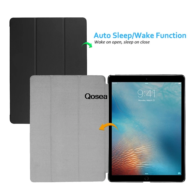 Qosea новый для Apple iPad Pro 12 9 дюймов класса люкс из искусственной кожи смарт-чехол с