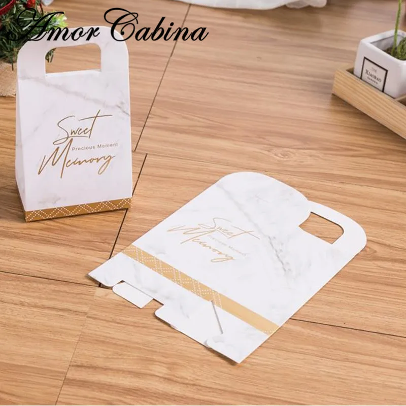 Flamingo/Marble Paper Gift Bags Craft Candy Food Best Bag For Christmas Wedding Favors and Box 30pcs | Дом и сад