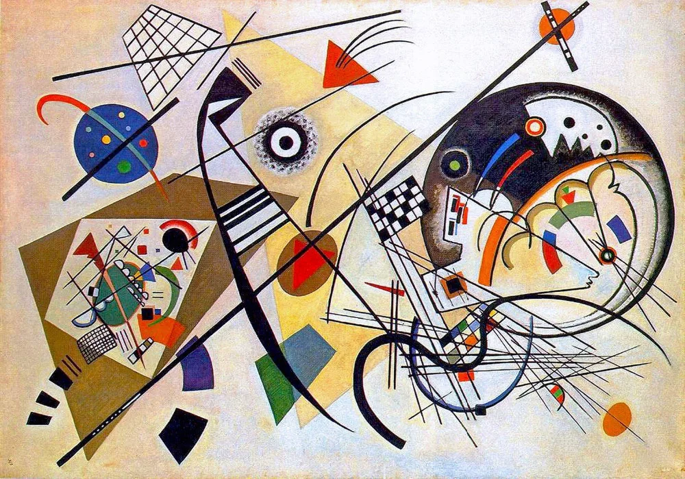 

Handmade Wassily Kandinsky Geometric Art Painting Fine Art Paintings For Living Room Home Decor