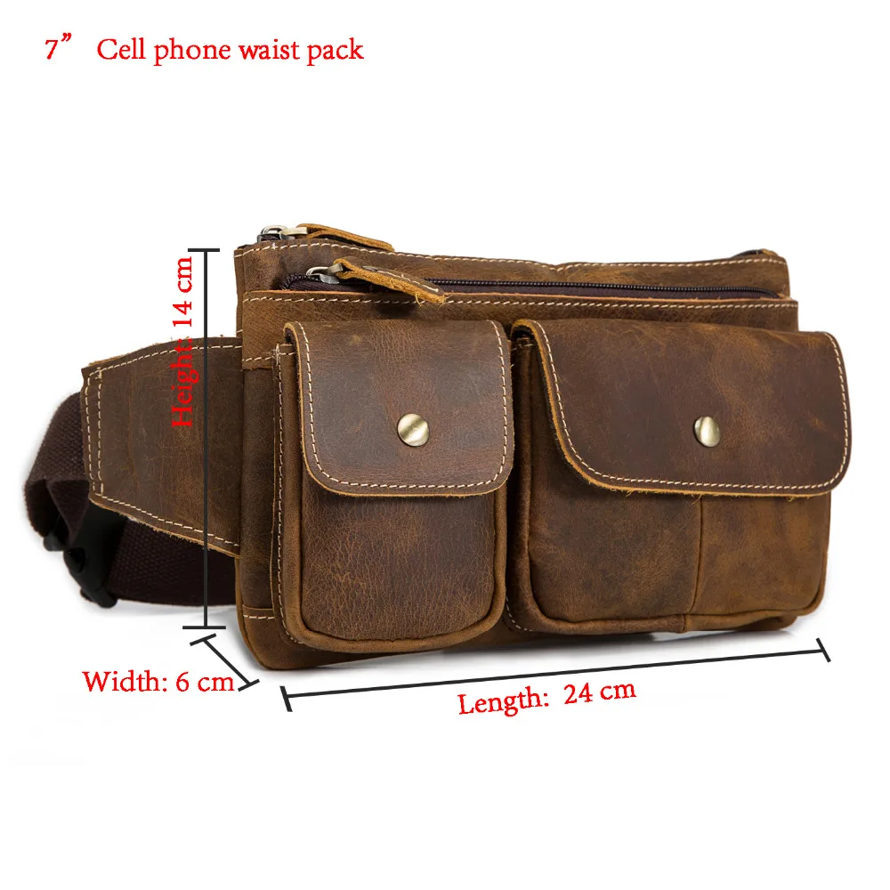 Модная качественная кожаная мужская сумка на ремне через плечо дизайнерская