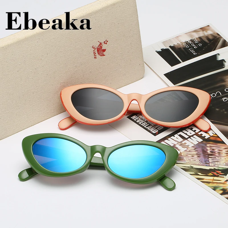 Ebeaka бренд кошачий глаз солнцезащитные очки Для женщин Брендовая Дизайнерская