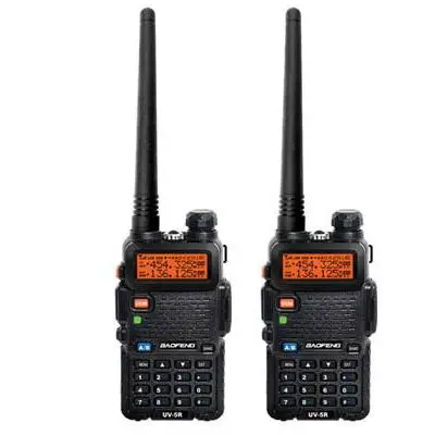 2pieces BAOFENG UV-5R 5W Walkie Talkie 136-174/400-520Mhz Dual Band UHF/VHF Portable Ham two way radio 128CH UV5R