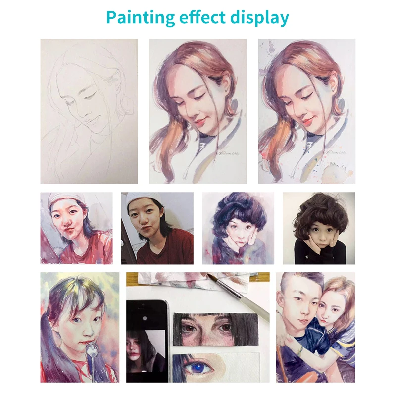 12/36 цветов однотонная водяная краска кисть для путешествий цветная пигментная