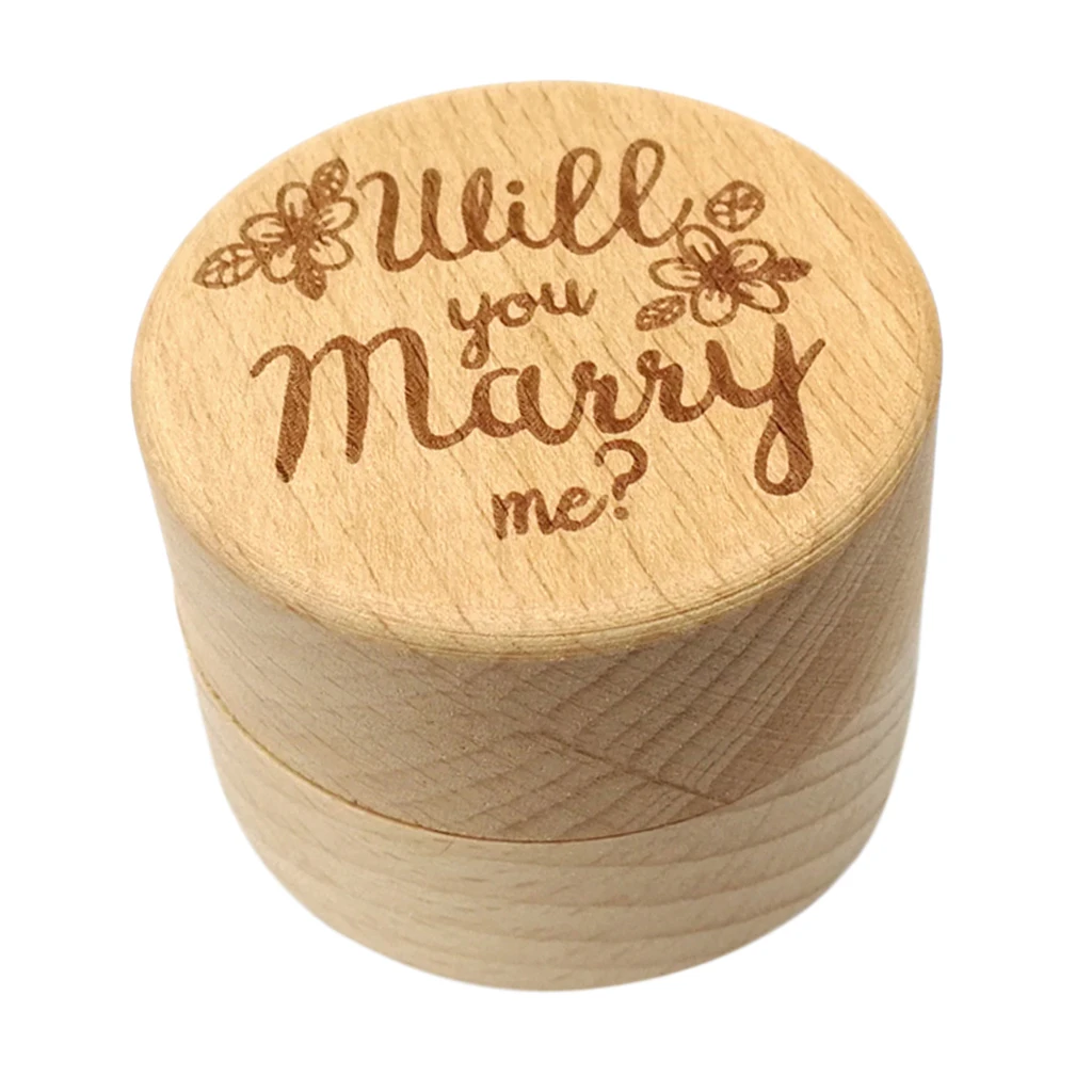 Wooden Ring Box Personalized Rustic Wedding with Delicate Pattern Letters for Earrings Necklace Jewelry Gifts | Украшения и
