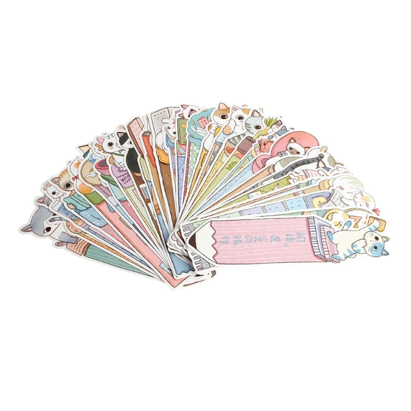 30 шт./упак. Кот в книжной закладке бумажные закладки с животными рекламные