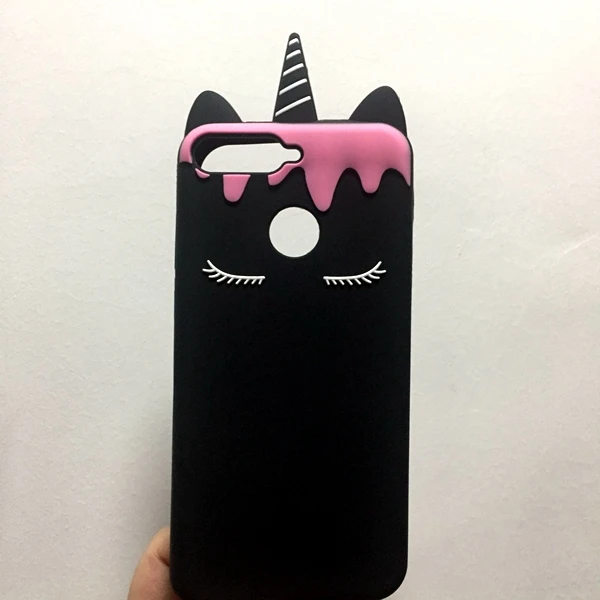 unicorn black Для huawei Honor 7C Русская версия Чехол Honor 7 C милые 3D мультфильм Силиконовые телефонные чехлы для huawei Honor7C AUM-L41 5,7" - Цвет: unicorn black