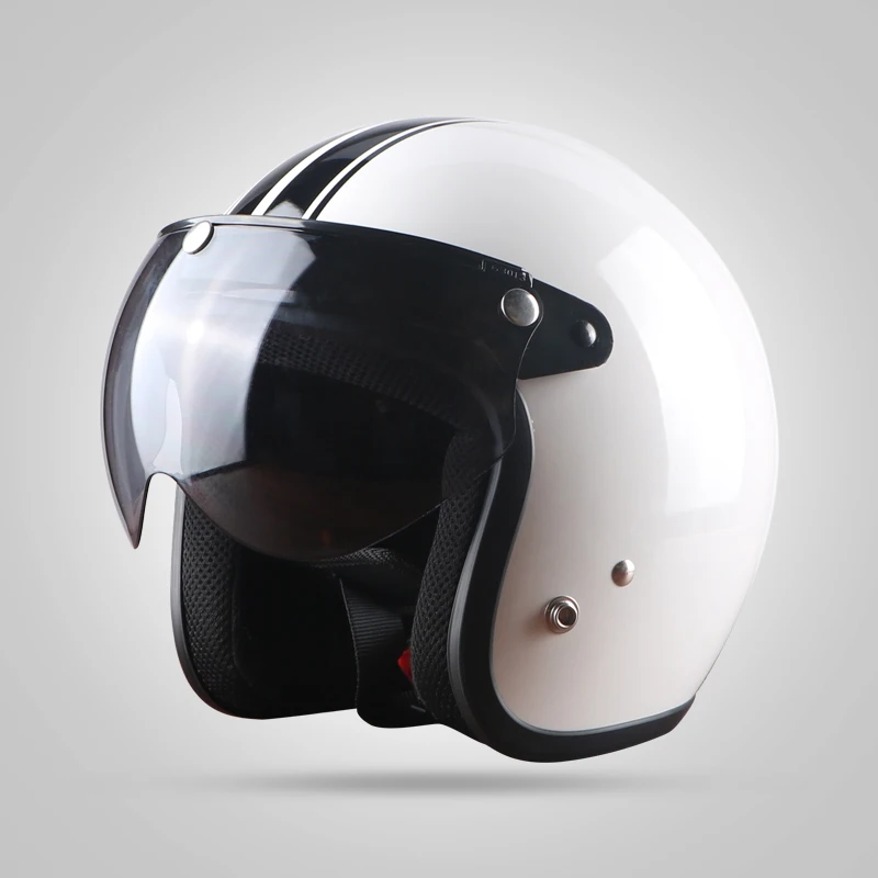 Мотоциклетные шлемы 3 защелки в форме W защитный козырек capacete casco винтажные Ретро
