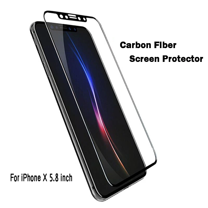 10 шт./лот Nicotd 3D закаленное стекло с мягкими краями для iPhone X 5 8 &quotПротивоударная