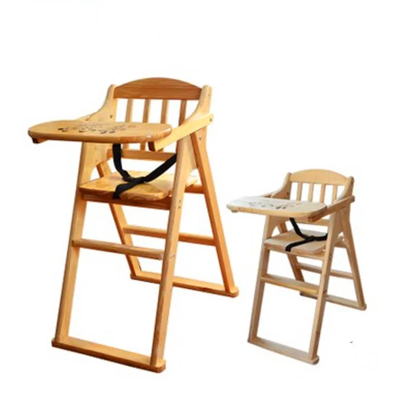 Baby Furniturl all-solid wood children's dining chair can be folded Booster  stool hotel restaurant furniture