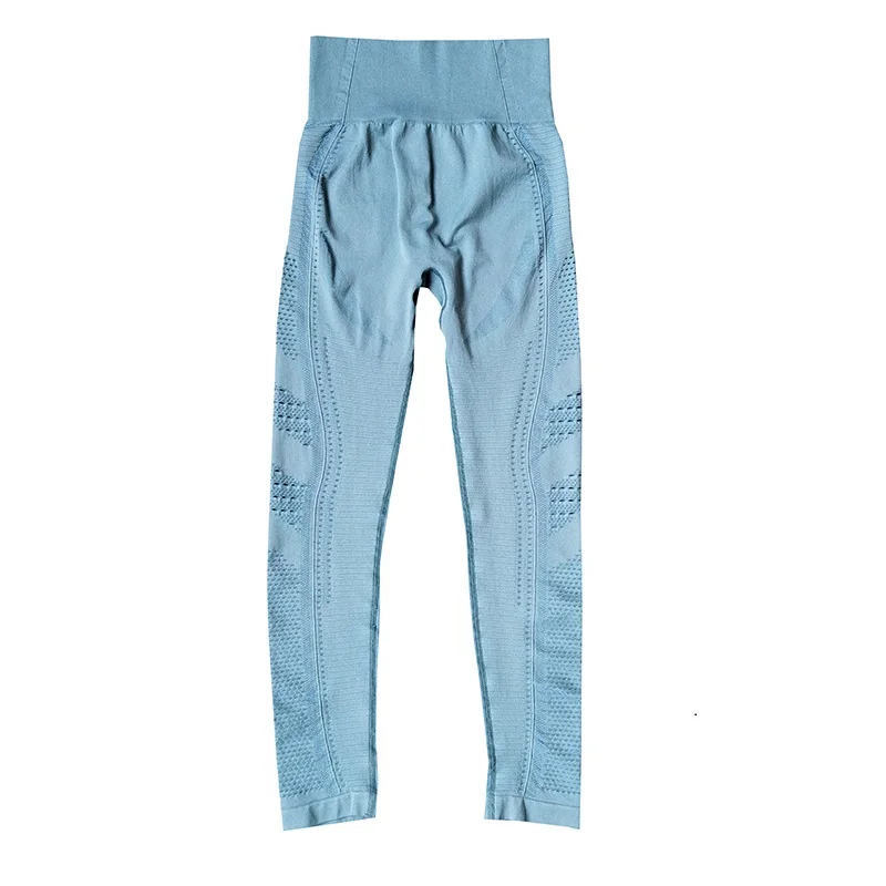 blue Женские Бесшовные легинсы с контролем живота, штаны для йоги, женские обтягивающие леггинсы для фитнеса, пуш-ап, тянущиеся спортивные брюки, бюстгальтер, штаны для бега - Цвет: blue