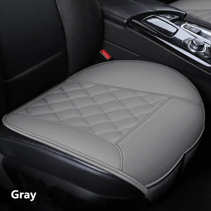 Gray 1 Pcs Подушка для автомобильного сиденья, Новая Кожаная подушка для сиденья без спинки, три комплекта дышащей нескользящей подкладки, четыре сезона - Название цвета: Gray 1 Pcs