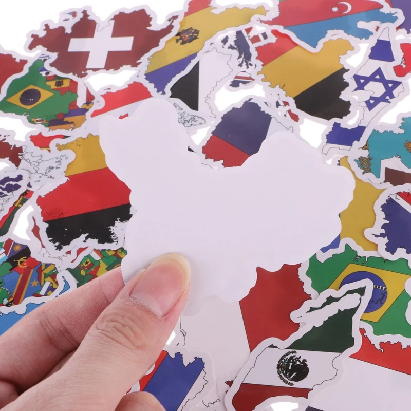 

50X National Flags Stickers Toys DIY Scrapbooking Suitcase Countries Map Sticker