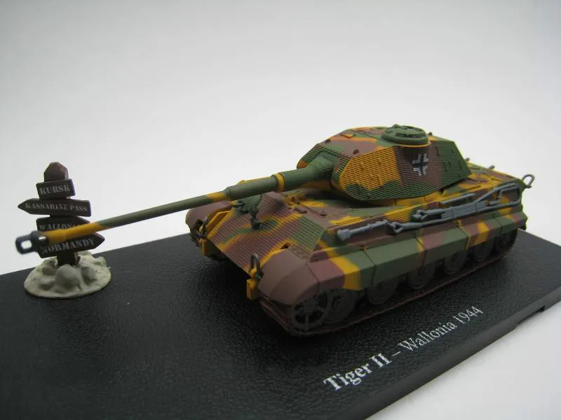 ATLAS 1/72 масштаб военная модель игрушки Тигр II Валлония 1944 литая под давлением металлическая модель бака игрушка для коллекции, подарок, украшение
