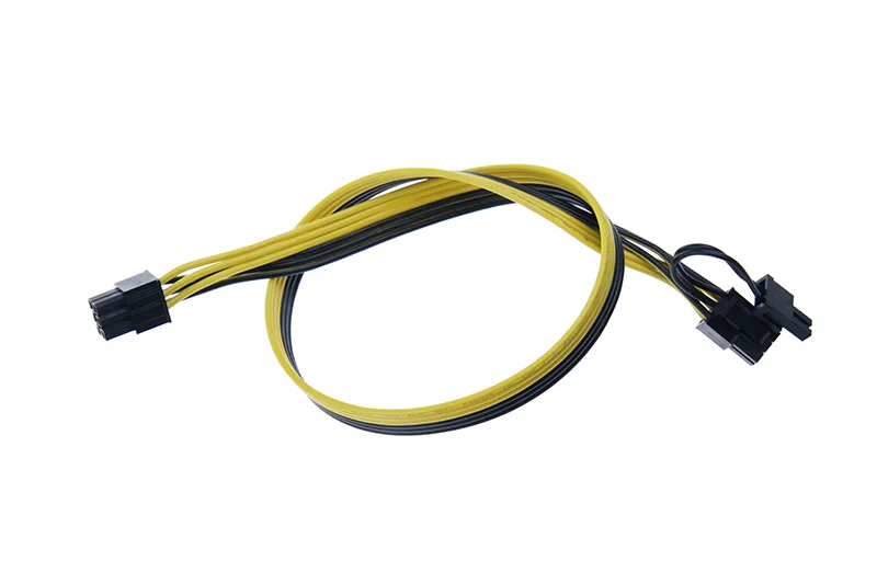 Новый 6-контактный PCI-e до 8 Pin (6 + 2) (папа-папа) GPU Кабель питания 50 см для графических