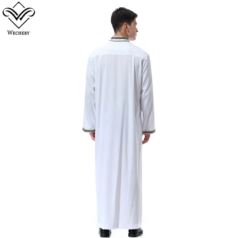Wechery Арабская одежда мужская длинная юбка искусственная кожа кафтан новая для