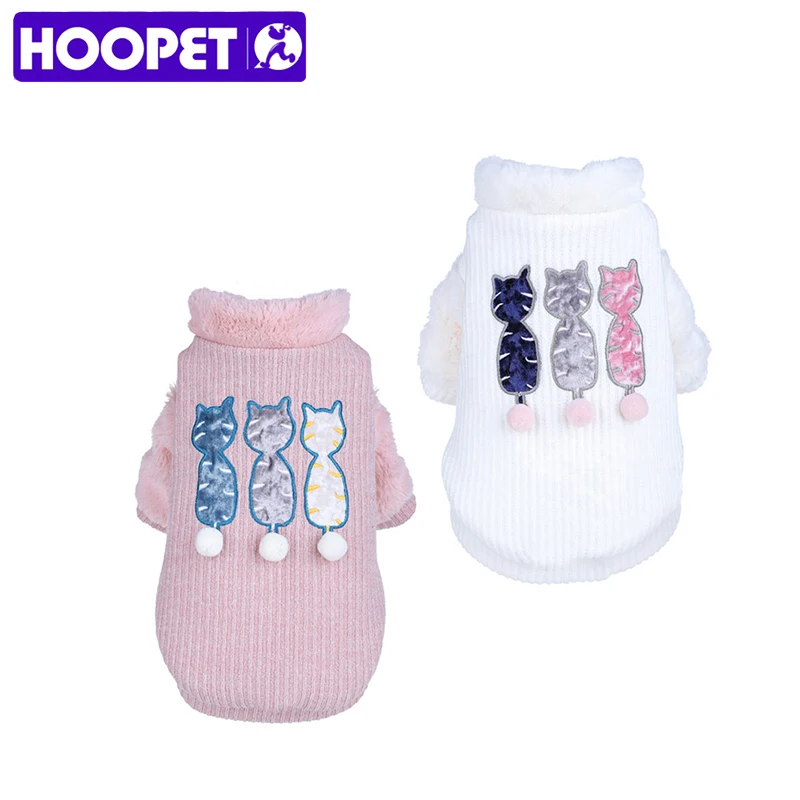 HOOPET теплая Рождественская одежда для кошек и собак на осень/зиму пальто щенков