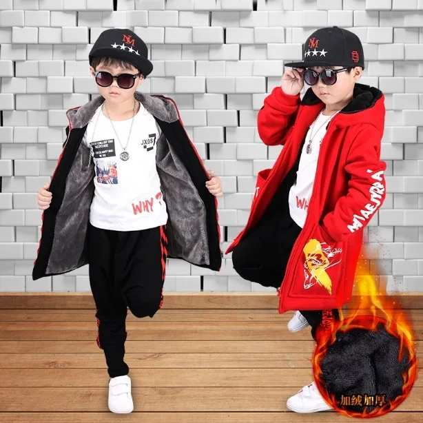 

Boys winter coat 2018 new Korean children 6 children 7 plus cashmere 8 boys 10 years old warm coat 5 thick