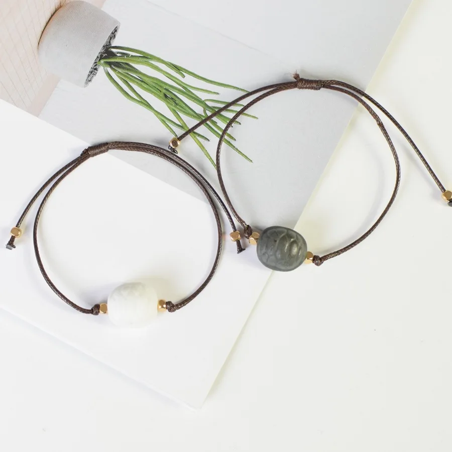 Модный изысканный керамический браслет ручной работы с ракушками черепахи