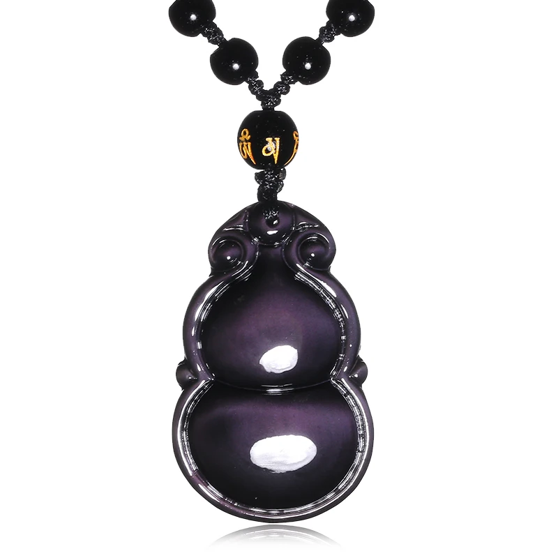 Кольцо из натурального обсидиана с радужной полировкой кулоном тыква кулон