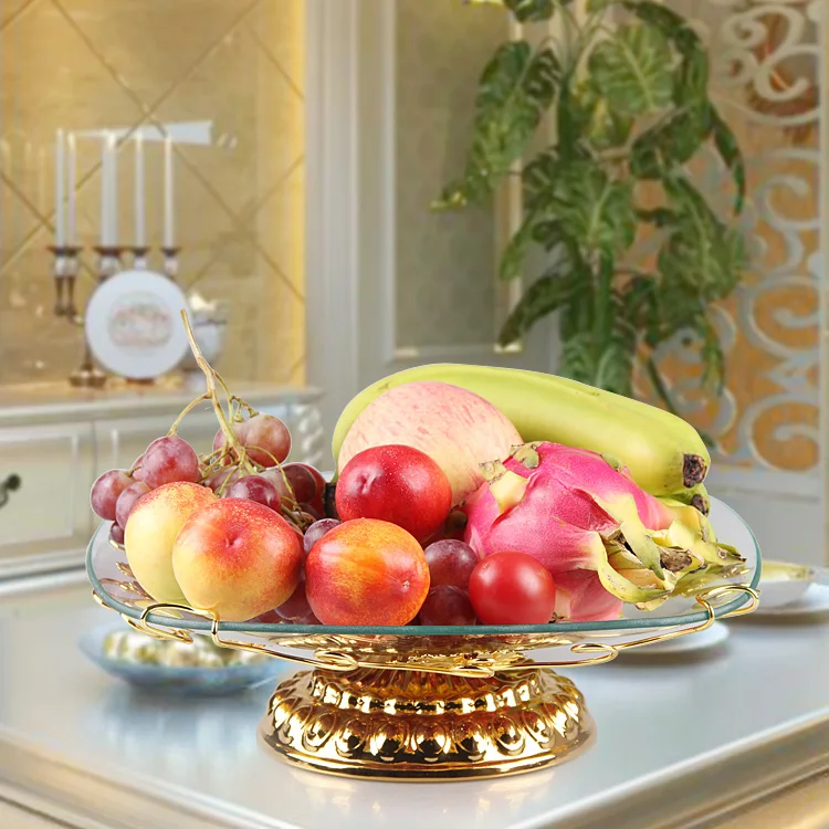 Европейский ужин аутентичный трехслойный лозы винограда стеклянный лоток для