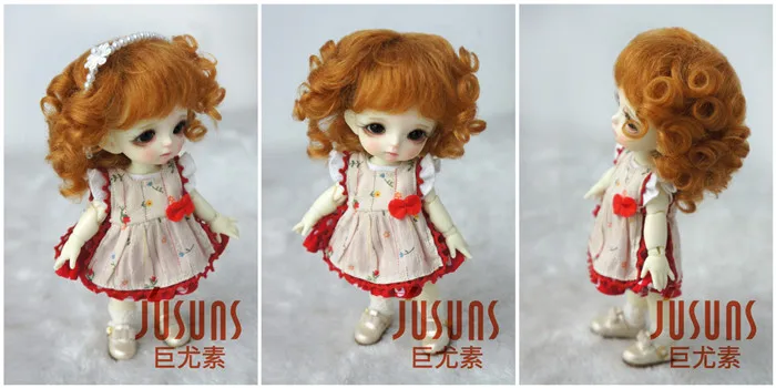 JD012 1/8 5-6 дюймов, парик для куклы, модный парик для куклы BJD, милые парики из мохера, волнистый парик для маленькой куклы, популярные аксессуары для кукол