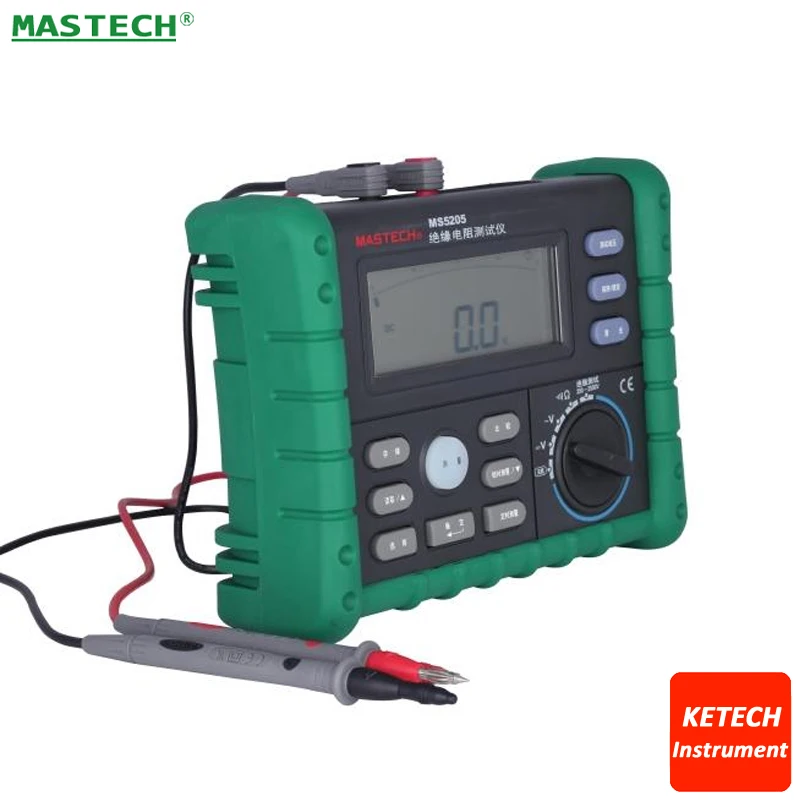 MegOhm метр Megameter 2500 В цифровой измеритель сопротивления Mastech MS5205|digital insulation