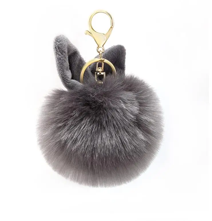 2018 меховые брелки с помпонами шарик из искусственного кроличьего меха брелок